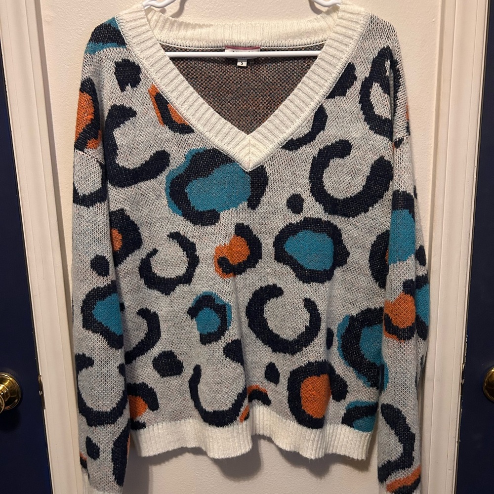 ANDREE BY UNIT Colorful V-Neck Sweater